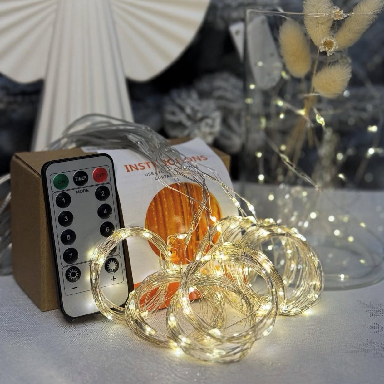 Гірлянда штора з пультом | 3 х 3 м. / 3 х 2 м. | Теплий / Холодний | USB живлення
